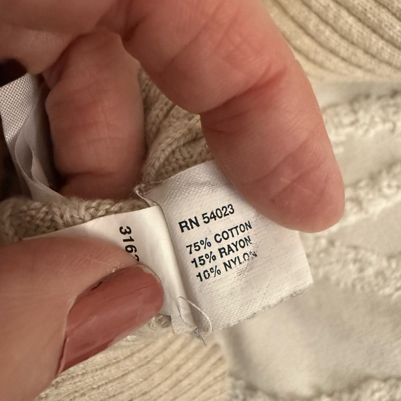 GAP Light Beige Ribbed Turtleneck Sweater - Picture 6 of 8